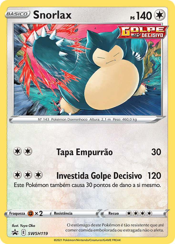 Snorlax SWSH119 — Sword & Shield Promos (Portuguese Pokémon TCG card)