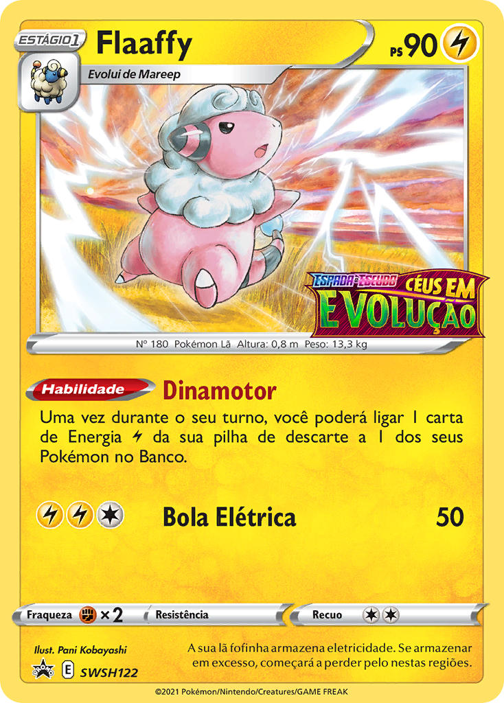 Flaaffy SWSH122 — Sword & Shield Promos (Portuguese Pokémon TCG card)