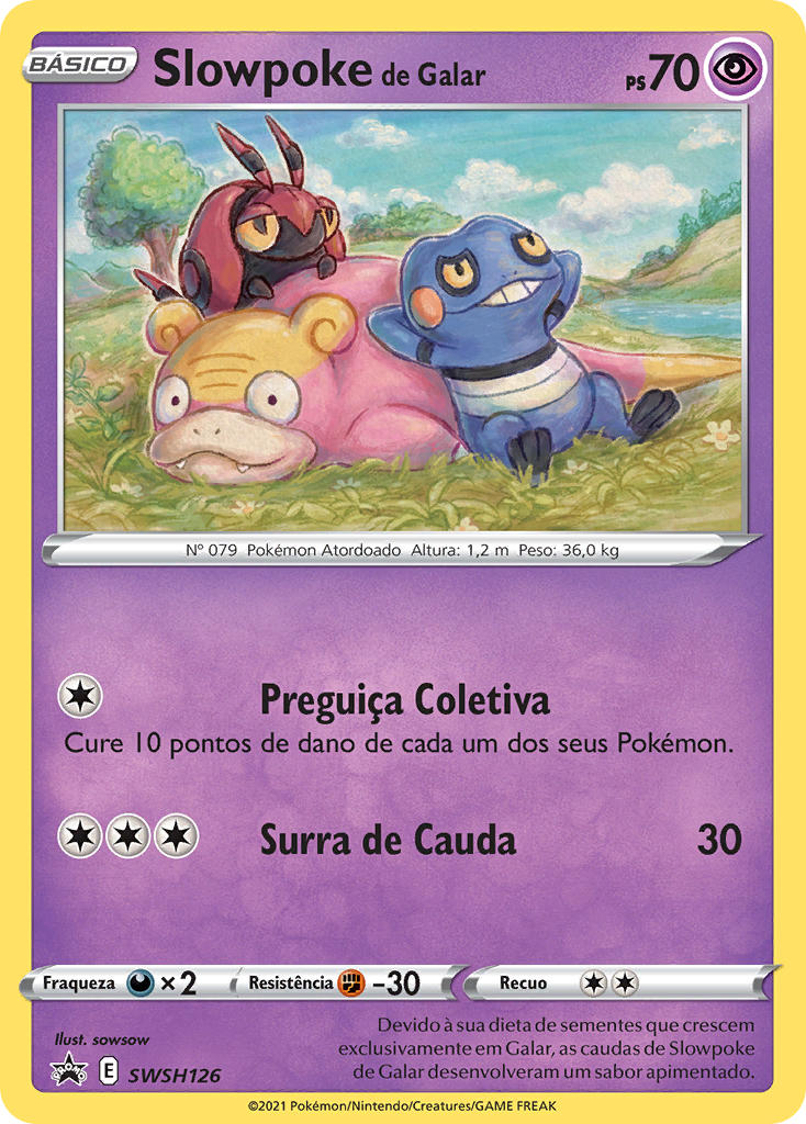 Slowpoke de Galar SWSH126 — Sword & Shield Promos (Portuguese Pokémon TCG card)