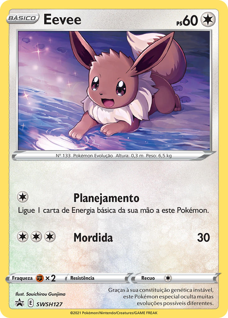 Eevee SWSH127 — Sword & Shield Promos (Portuguese Pokémon TCG card)
