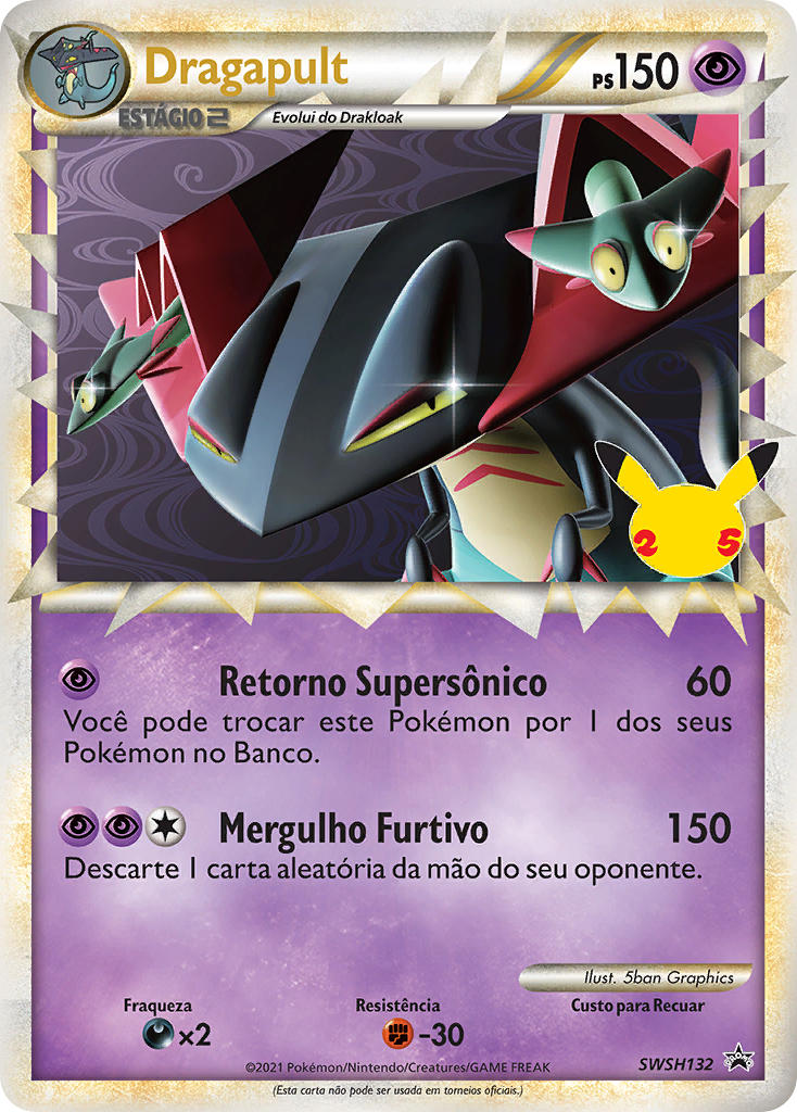 Dragapult SWSH132 — Sword & Shield Promos (Portuguese Pokémon TCG card)