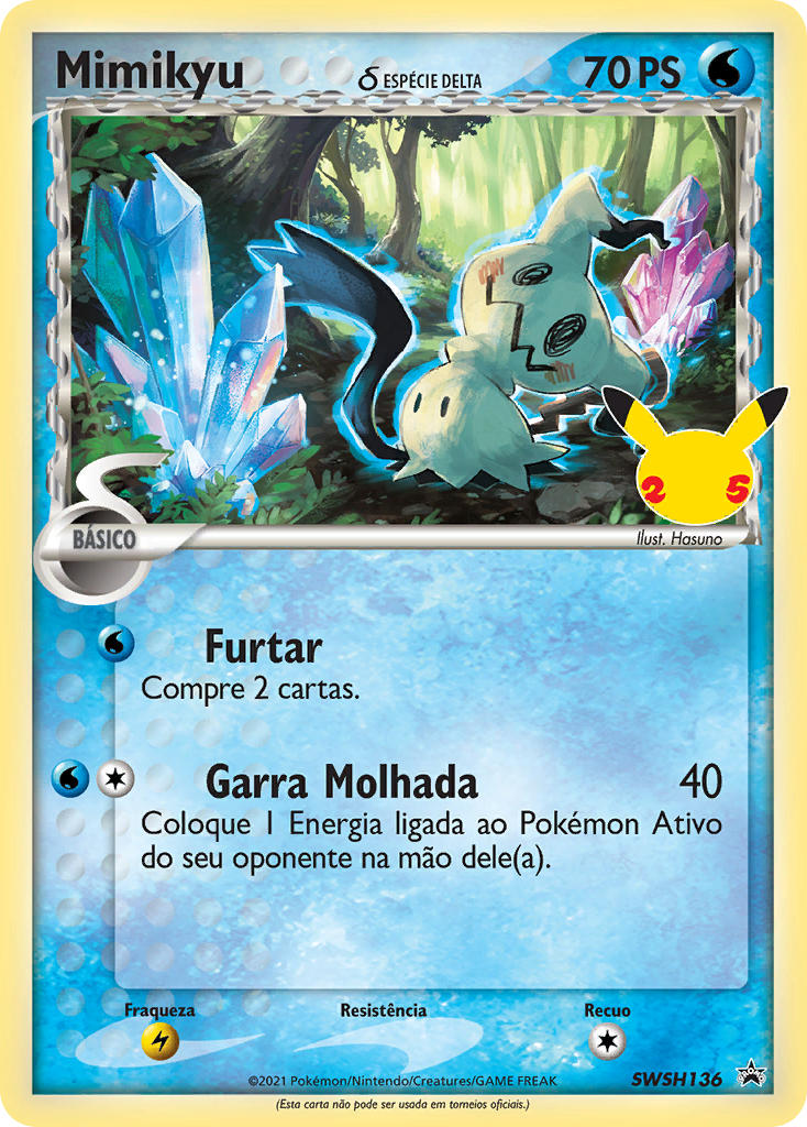 Mimikyu SWSH136 — Sword & Shield Promos (Portuguese Pokémon TCG card)