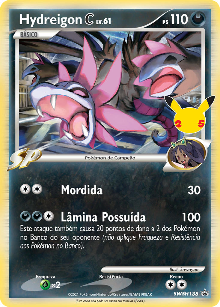 Hydreigon C SWSH138 — Sword & Shield Promos (Portuguese Pokémon TCG card)