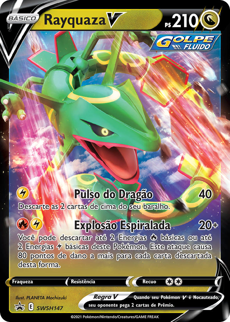 Rayquaza V SWSH147 — Sword & Shield Promos (Portuguese Pokémon TCG card)