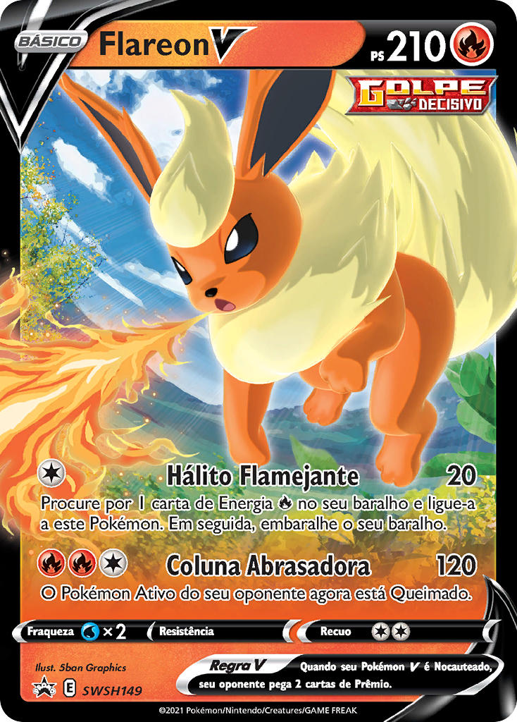 Flareon V SWSH149 — Sword & Shield Promos (Portuguese Pokémon TCG card)