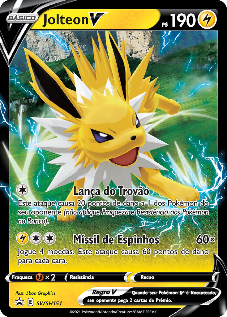 Jolteon V SWSH151 — Sword & Shield Promos (Portuguese Pokémon TCG card)
