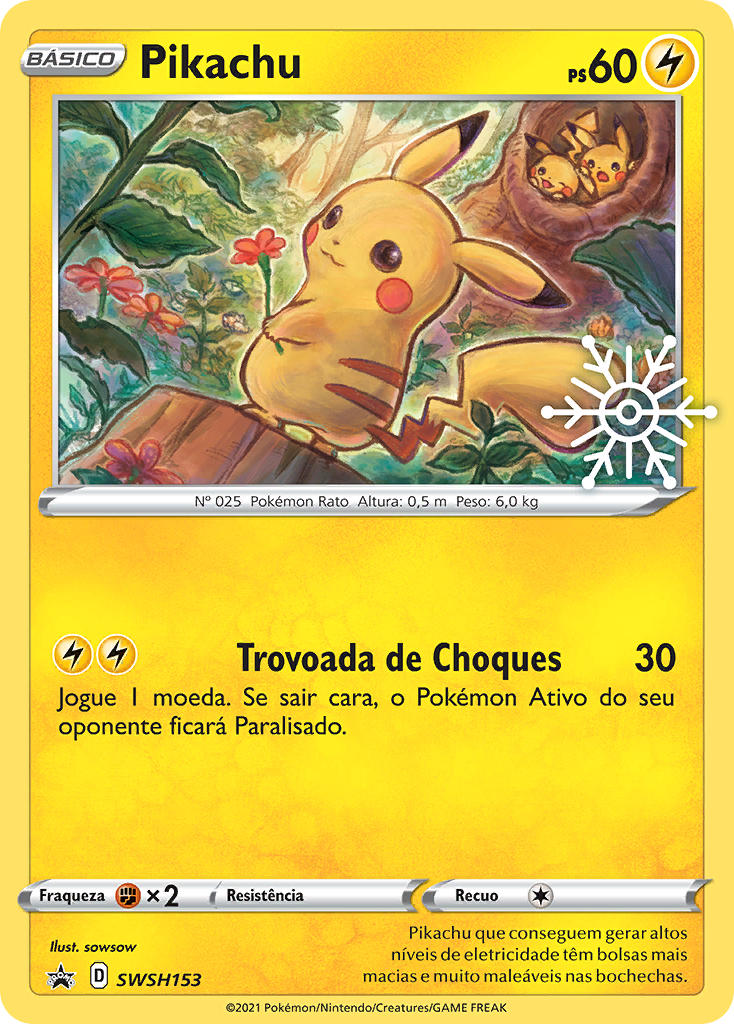 Pikachu SWSH153 — Sword & Shield Promos (Portuguese Pokémon TCG card)