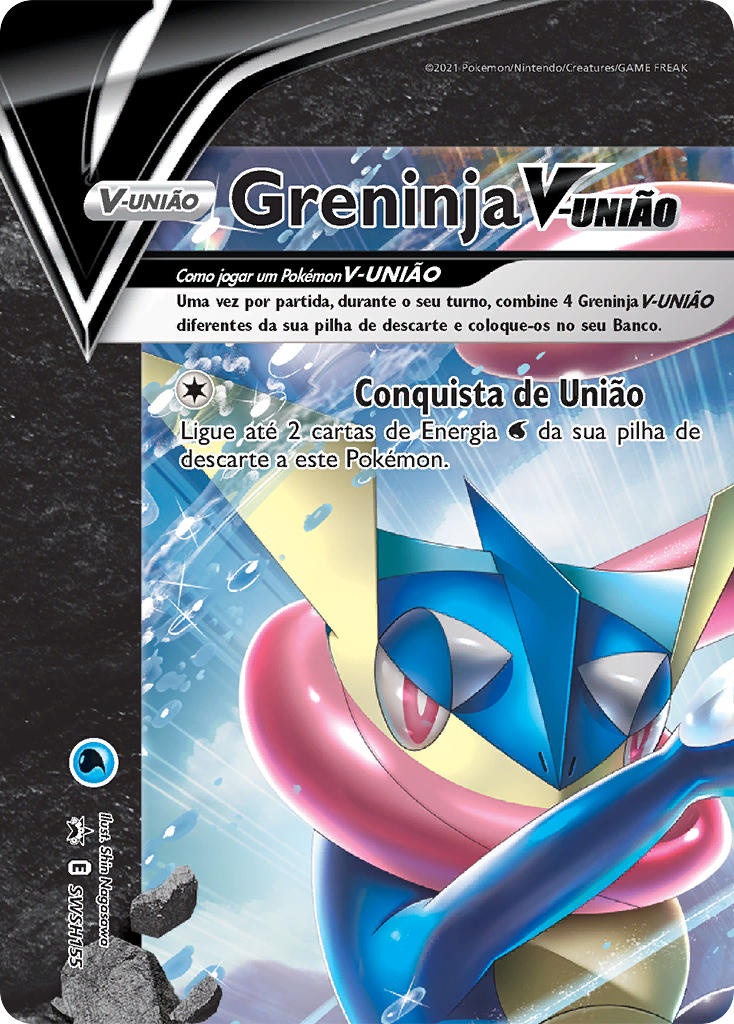Greninja V-UNIÃO SWSH155 — Sword & Shield Promos (Portuguese Pokémon TCG card)
