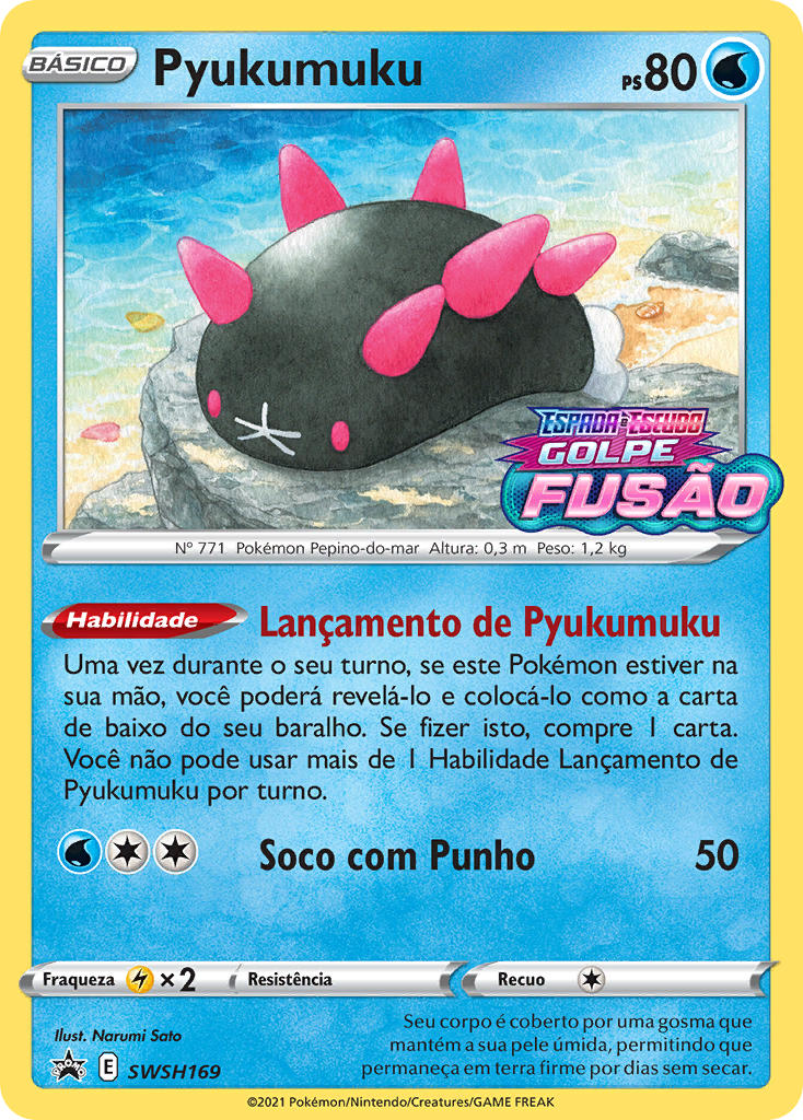 Pyukumuku SWSH169 — Sword & Shield Promos (Portuguese Pokémon TCG card)