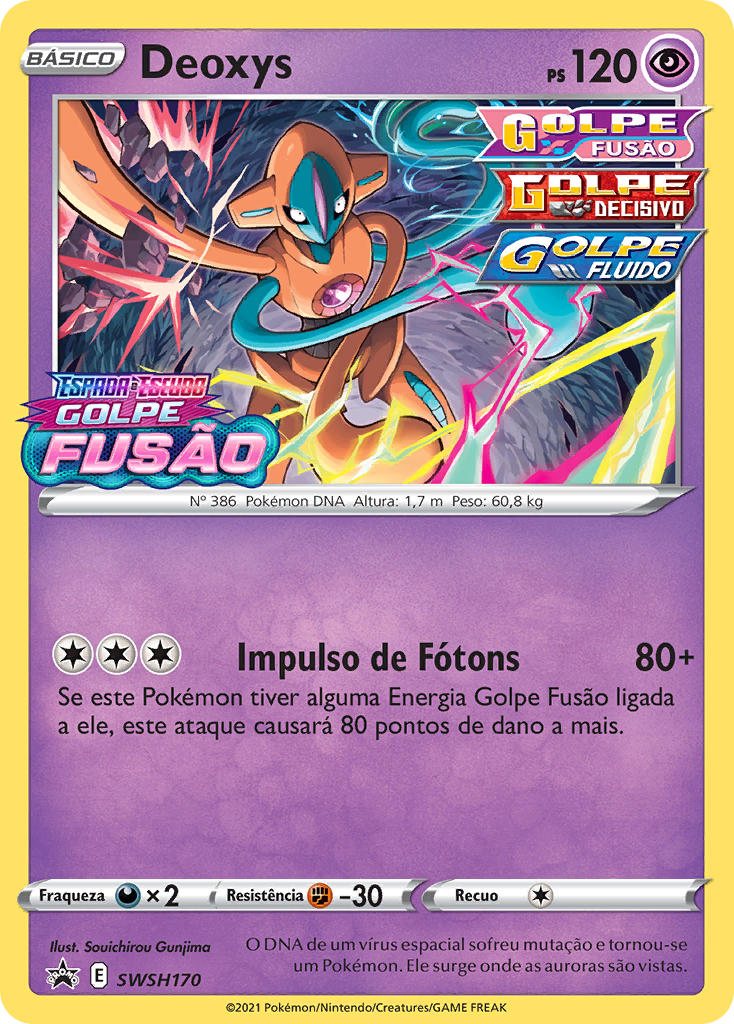 Deoxys SWSH170 — Sword & Shield Promos (Portuguese Pokémon TCG card)
