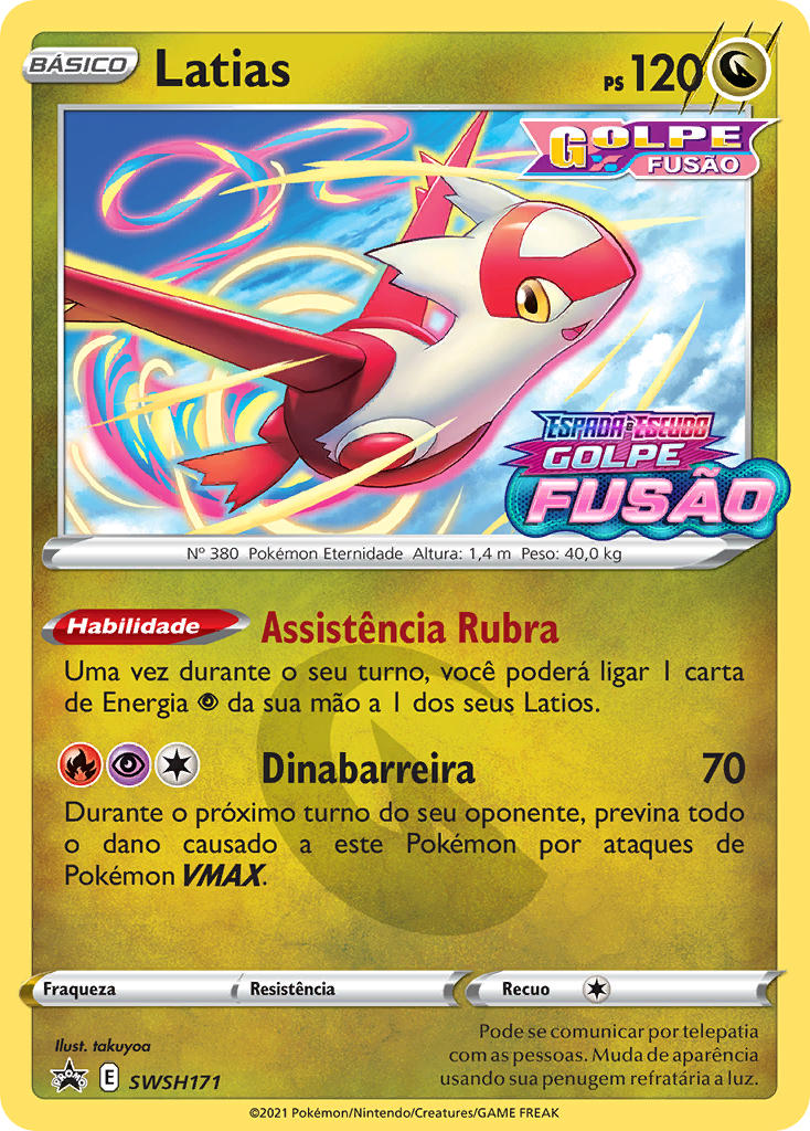 Latias SWSH171 — Sword & Shield Promos (Portuguese Pokémon TCG card)