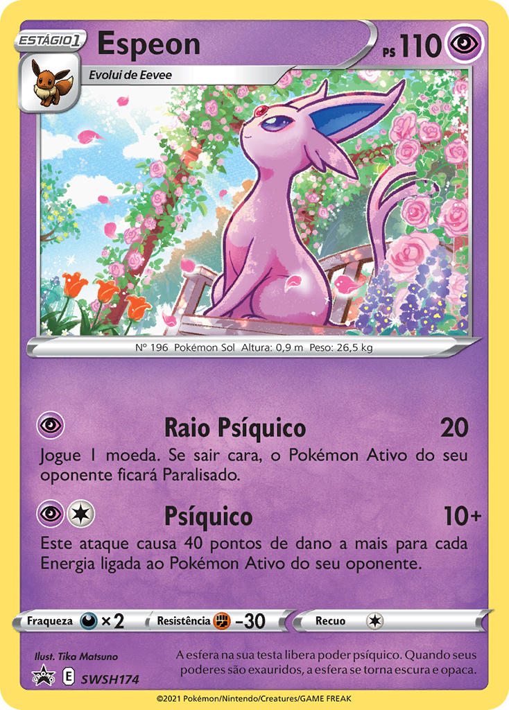 Espeon SWSH174 — Sword & Shield Promos (Portuguese Pokémon TCG card)