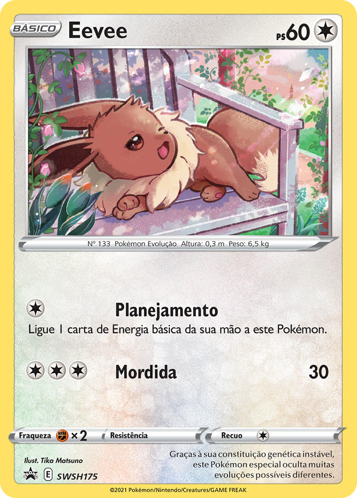 Eevee SWSH175 — Sword & Shield Promos (Portuguese Pokémon TCG card)