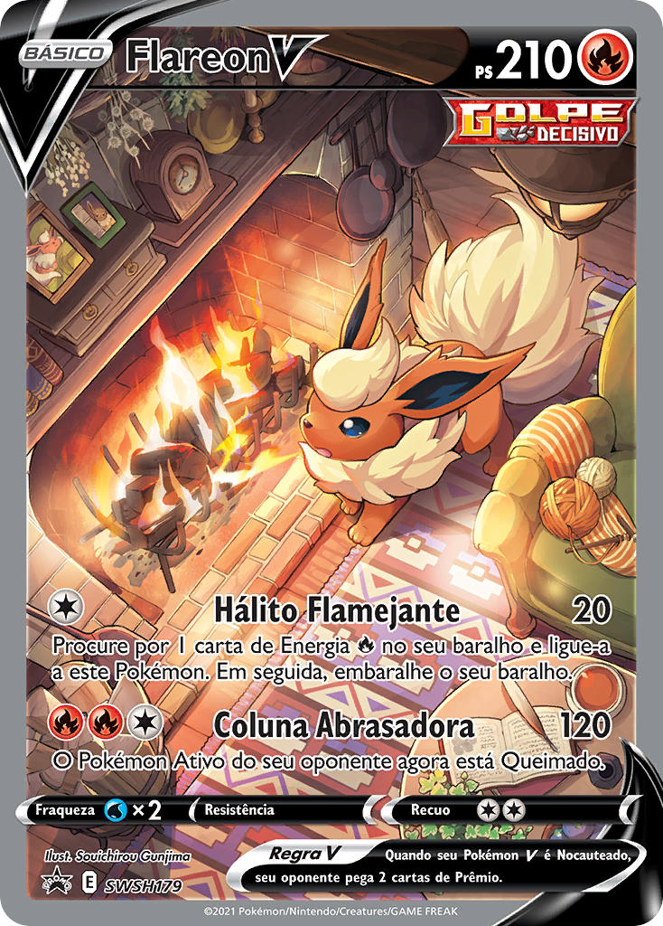 Flareon V SWSH179 — Sword & Shield Promos (Portuguese Pokémon TCG card)