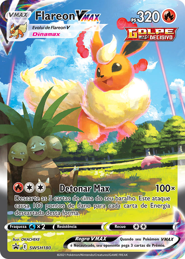 Flareon VMAX SWSH180 — Sword & Shield Promos (Portuguese Pokémon TCG card)