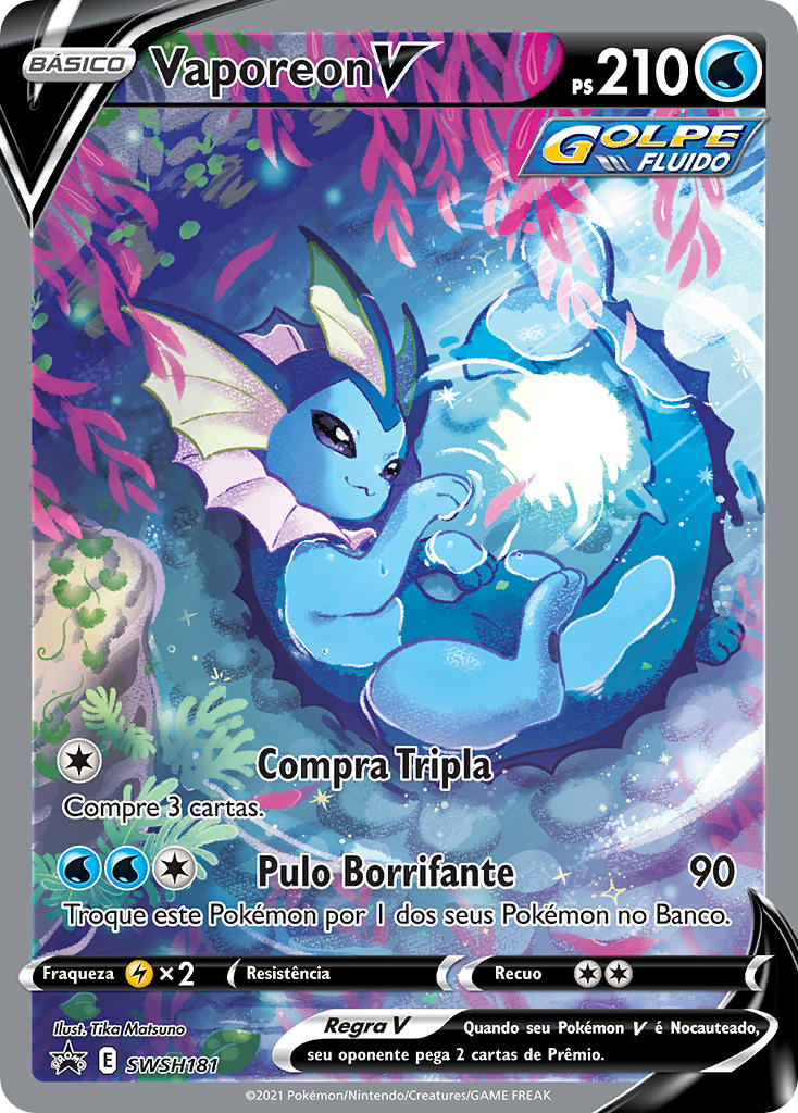 Vaporeon V SWSH181 — Sword & Shield Promos (Portuguese Pokémon TCG card)