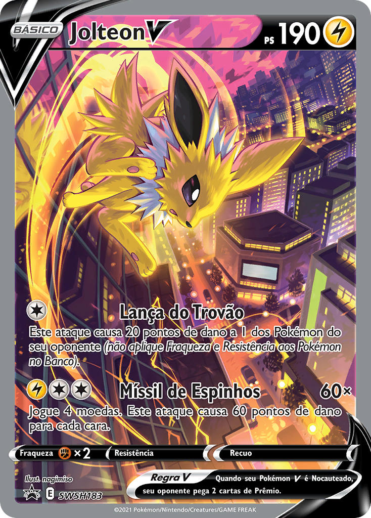 Jolteon V SWSH183 — Sword & Shield Promos (Portuguese Pokémon TCG card)