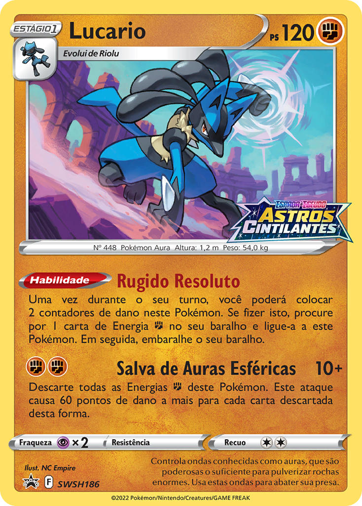 Lucario SWSH186 — Sword & Shield Promos (Portuguese Pokémon TCG card)