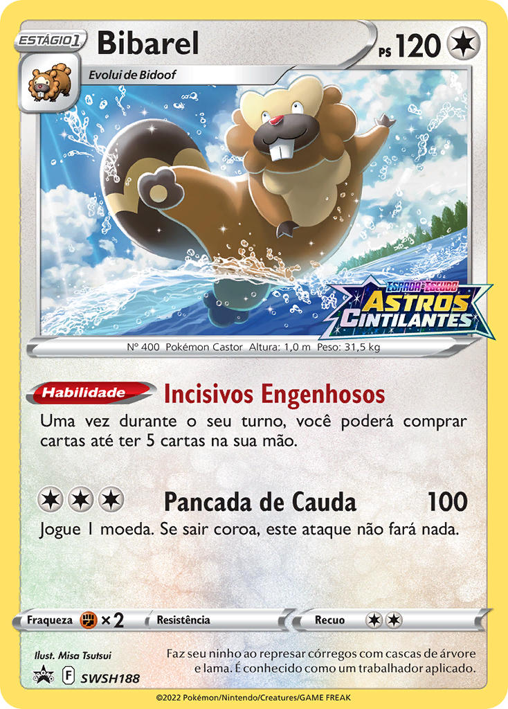 Bibarel SWSH188 — Sword & Shield Promos (Portuguese Pokémon TCG card)