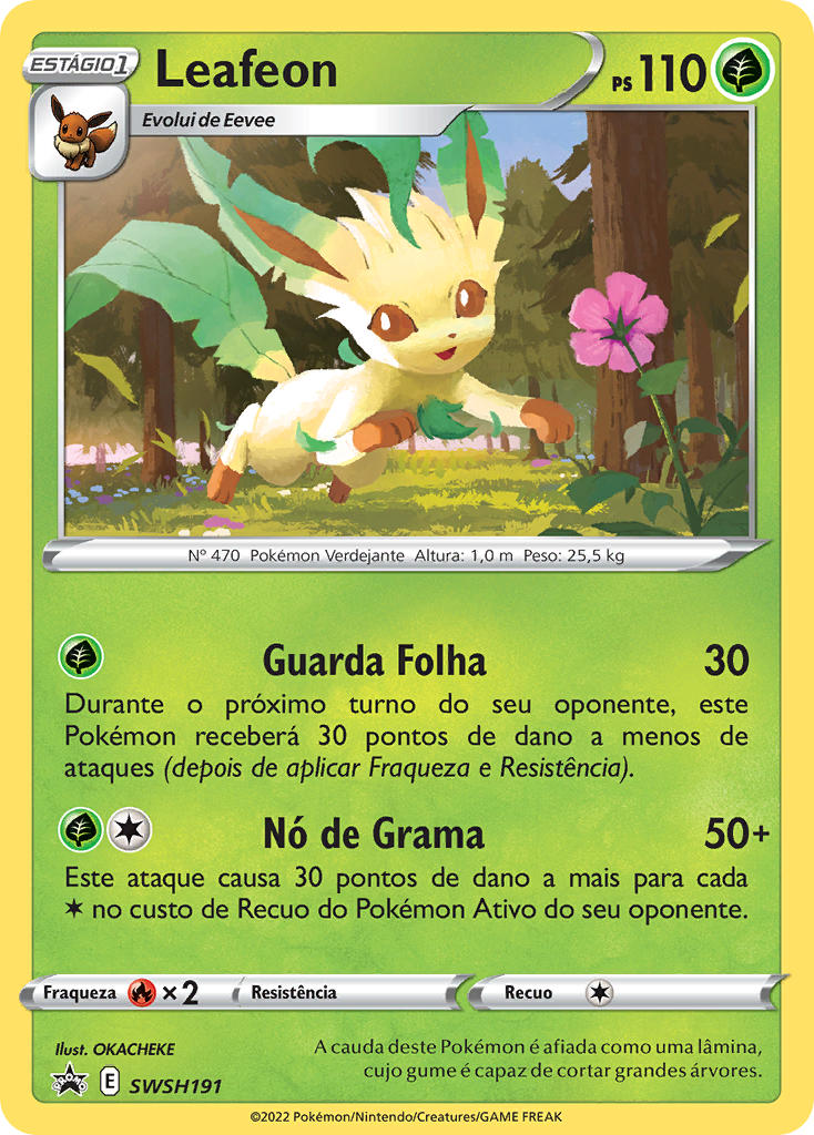 Leafeon SWSH191 — Sword & Shield Promos (Portuguese Pokémon TCG card)