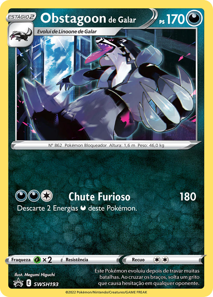Obstagoon de Galar SWSH193 — Sword & Shield Promos (Portuguese Pokémon TCG card)