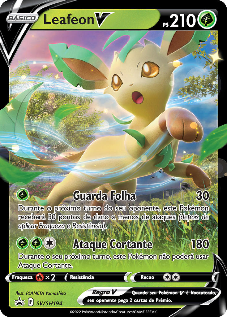 Leafeon V SWSH194 — Sword & Shield Promos (Portuguese Pokémon TCG card)