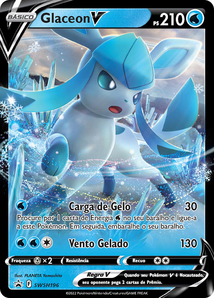 Glaceon V SWSH196 — Sword & Shield Promos (Portuguese Pokémon TCG card)