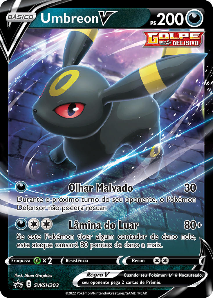 Umbreon V SWSH203 — Sword & Shield Promos (Portuguese Pokémon TCG card)