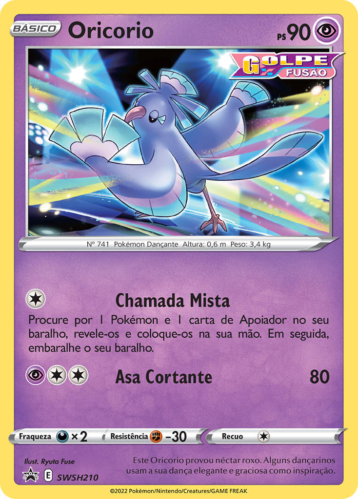 Oricorio SWSH210 — Sword & Shield Promos (Portuguese Pokémon TCG card)