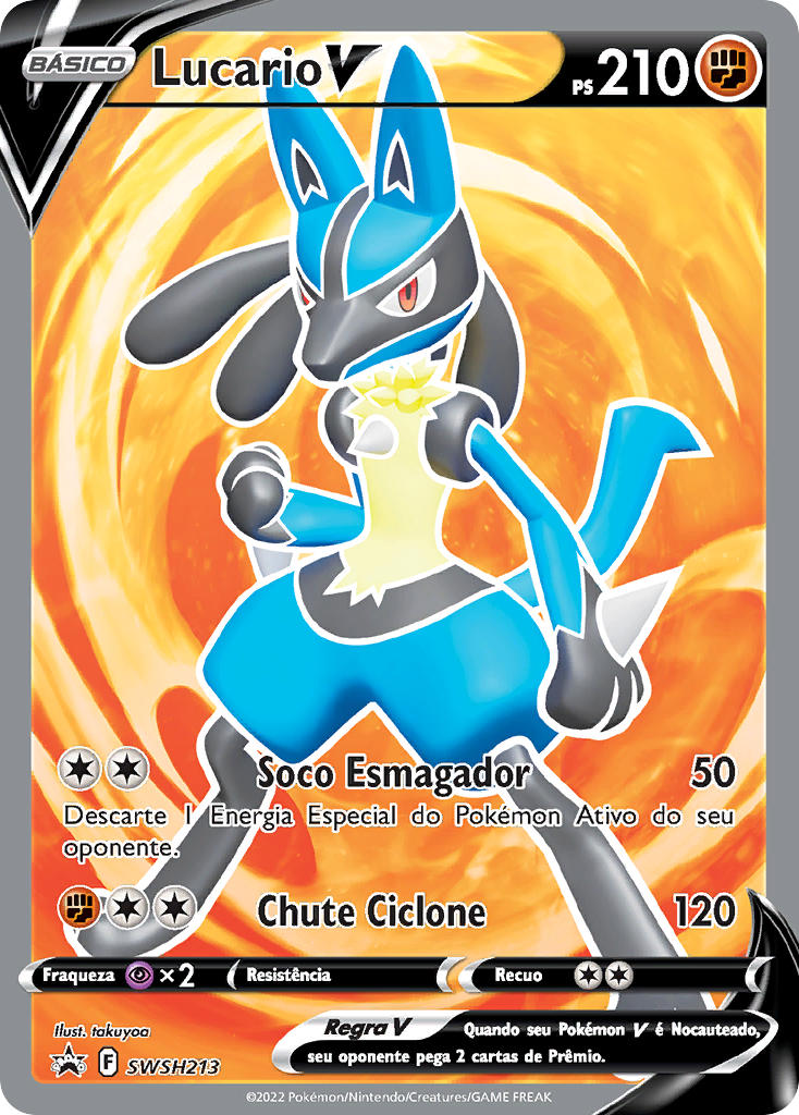 Lucario V SWSH213 — Sword & Shield Promos (Portuguese Pokémon TCG card)