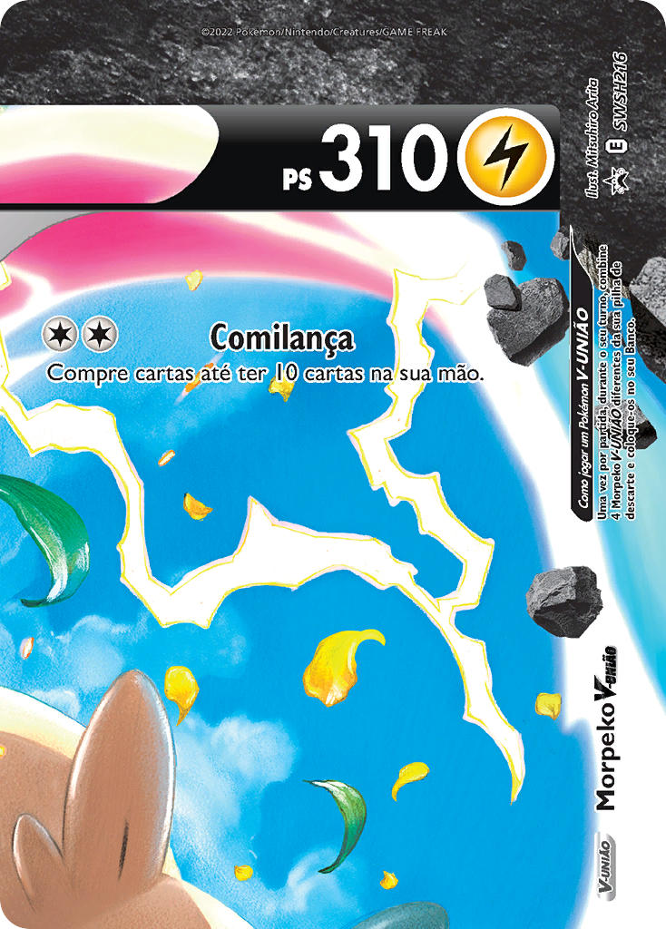 Morpeko V-UNIÃO SWSH216 — Sword & Shield Promos (Portuguese Pokémon TCG card)