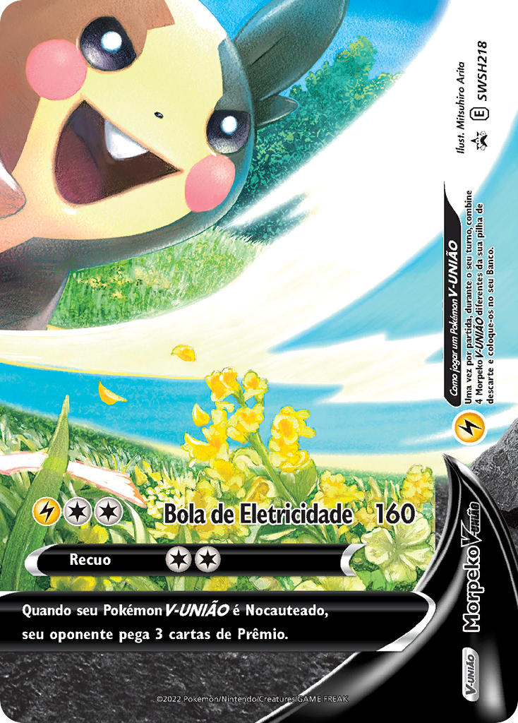 Morpeko V-UNIÃO SWSH218 — Sword & Shield Promos (Portuguese Pokémon TCG card)