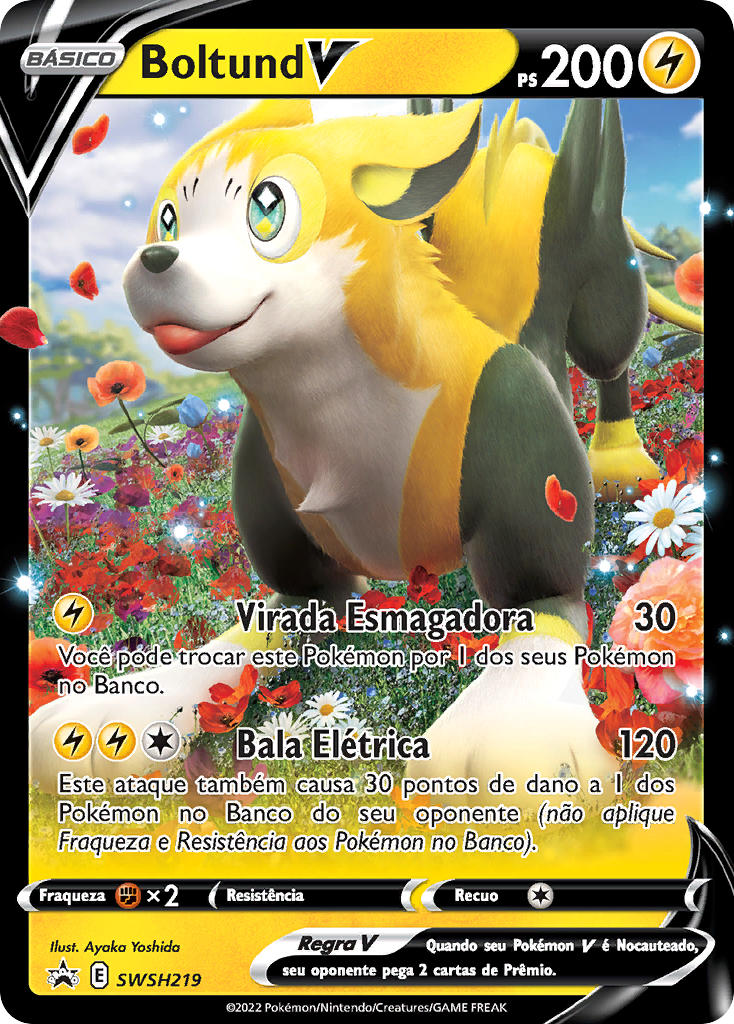 Boltund V SWSH219 — Sword & Shield Promos (Portuguese Pokémon TCG card)