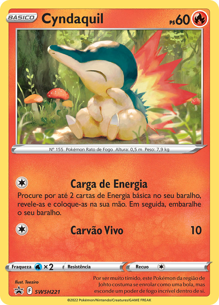 Cyndaquil SWSH221 — Sword & Shield Promos (Portuguese Pokémon TCG card)