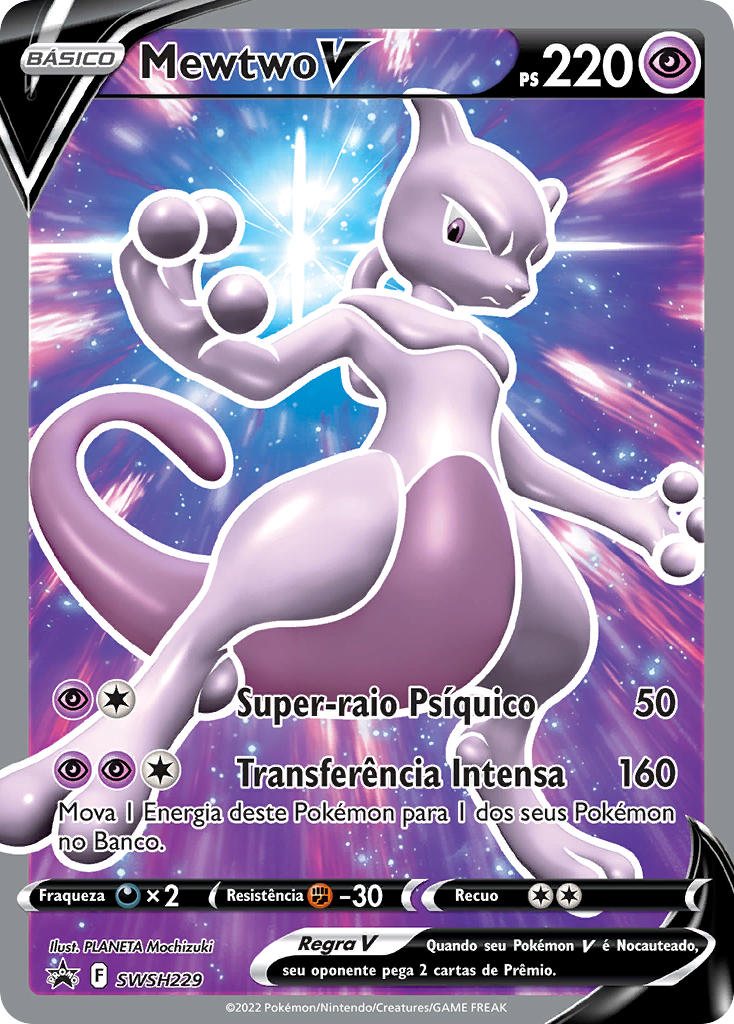 Mewtwo V SWSH229 — Sword & Shield Promos (Portuguese Pokémon TCG card)