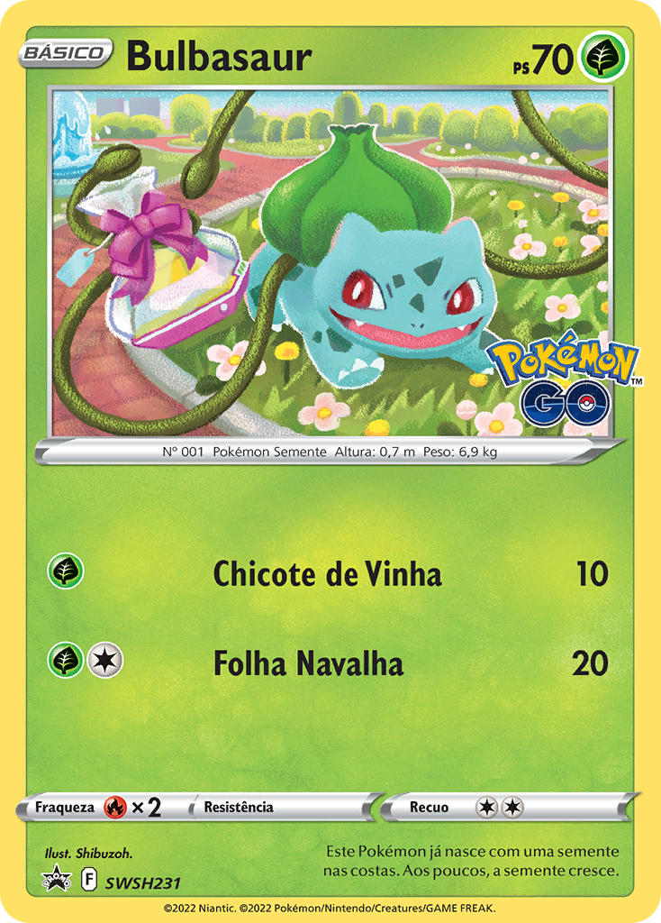 Bulbasaur SWSH231 — Sword & Shield Promos (Portuguese Pokémon TCG card)