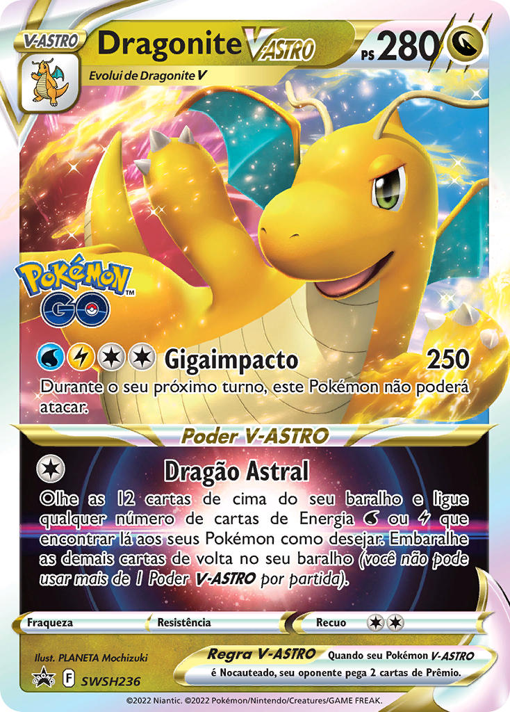 Dragonite V-ASTRO SWSH236 — Sword & Shield Promos (Portuguese Pokémon TCG card)