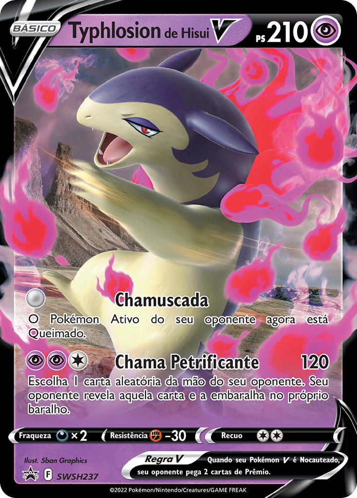 Typhlosion de Hisui V SWSH237 — Sword & Shield Promos (Portuguese Pokémon TCG card)