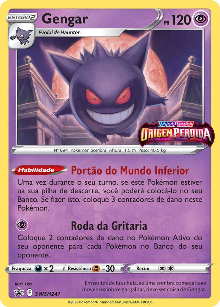 Gengar SWSH241 — Sword & Shield Promos (Portuguese Pokémon TCG card)