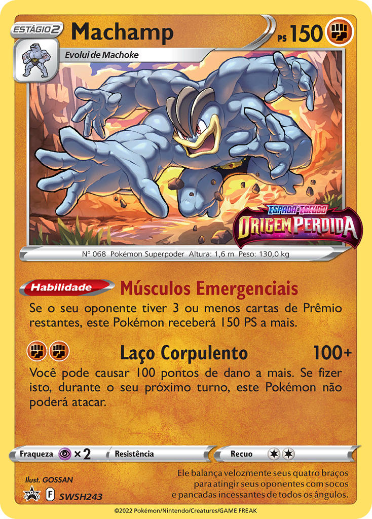 Machamp SWSH243 — Sword & Shield Promos (Portuguese Pokémon TCG card)