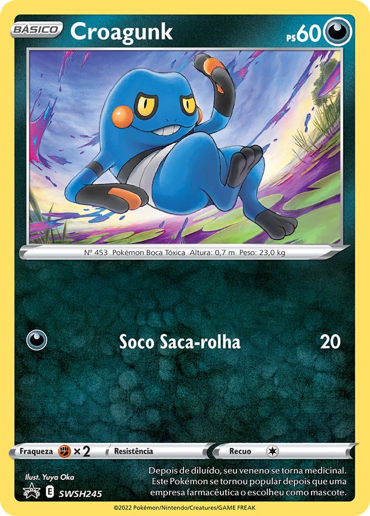 Croagunk SWSH245 — Sword & Shield Promos (Portuguese Pokémon TCG card)