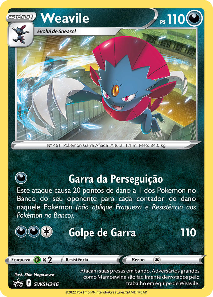 Weavile SWSH246 — Sword & Shield Promos (Portuguese Pokémon TCG card)