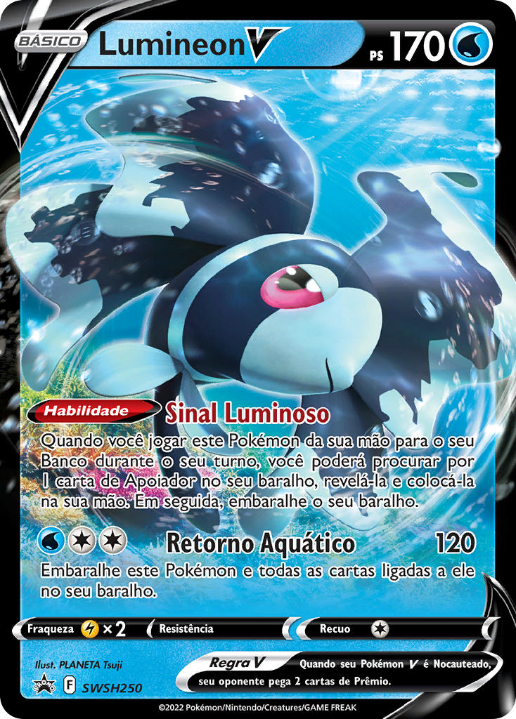 Lumineon V SWSH250 — Sword & Shield Promos (Portuguese Pokémon TCG card)