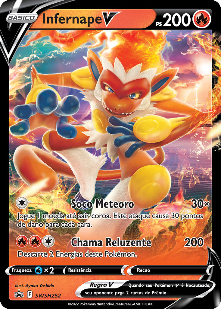Infernape V SWSH252 — Sword & Shield Promos (Portuguese Pokémon TCG card)