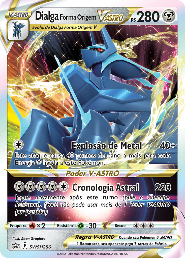 Dialga Forma Origem V-ASTRO SWSH256 — Sword & Shield Promos (Portuguese Pokémon TCG card)