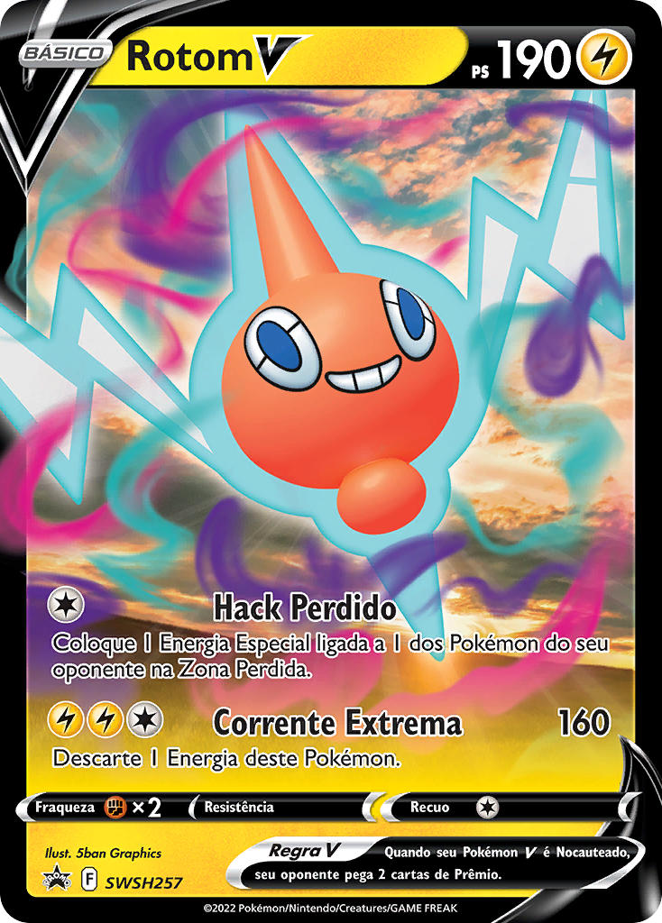 Rotom V SWSH257 — Sword & Shield Promos (Portuguese Pokémon TCG card)