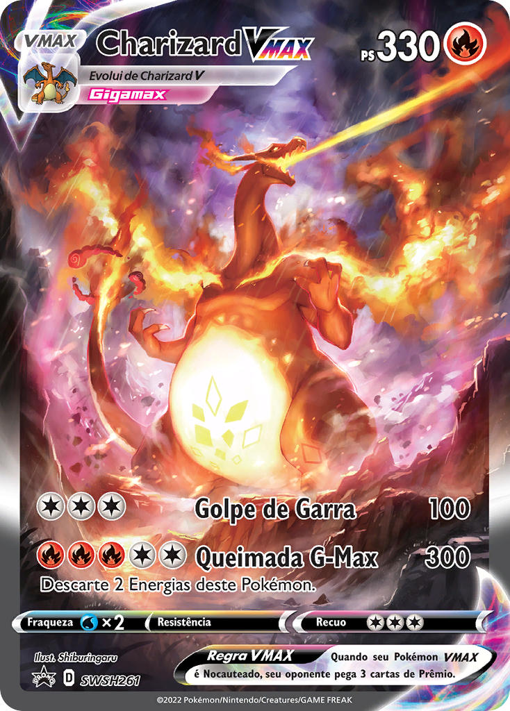Charizard VMAX SWSH261 — Sword & Shield Promos (Portuguese Pokémon TCG card)