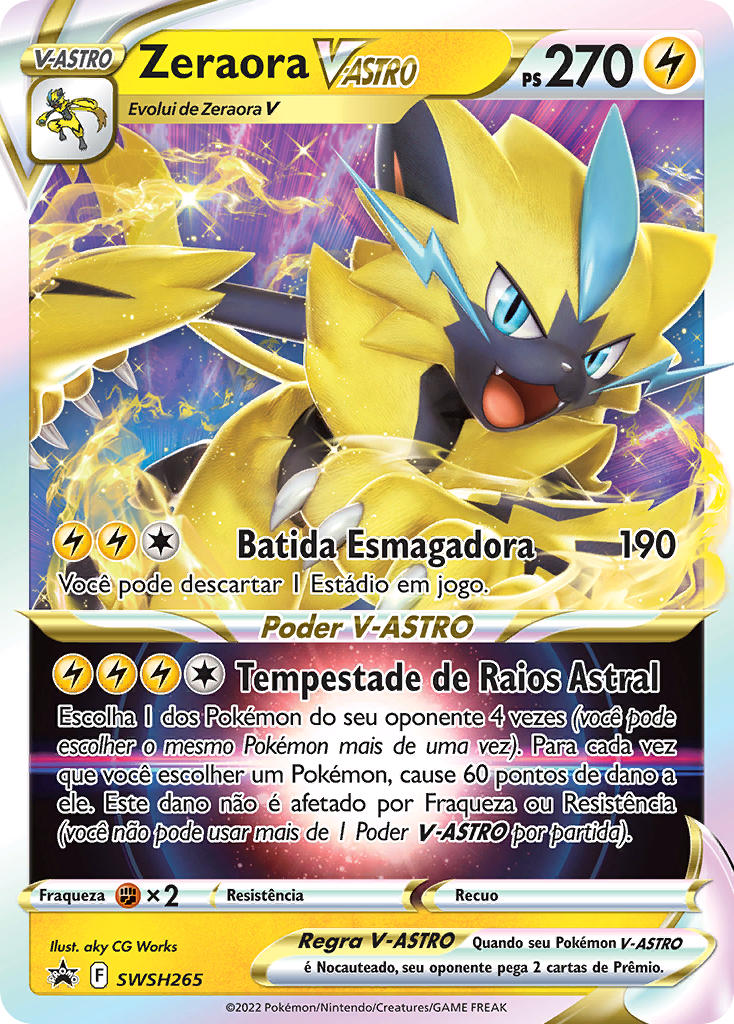 Zeraora V-ASTRO SWSH265 — Sword & Shield Promos (Portuguese Pokémon TCG card)