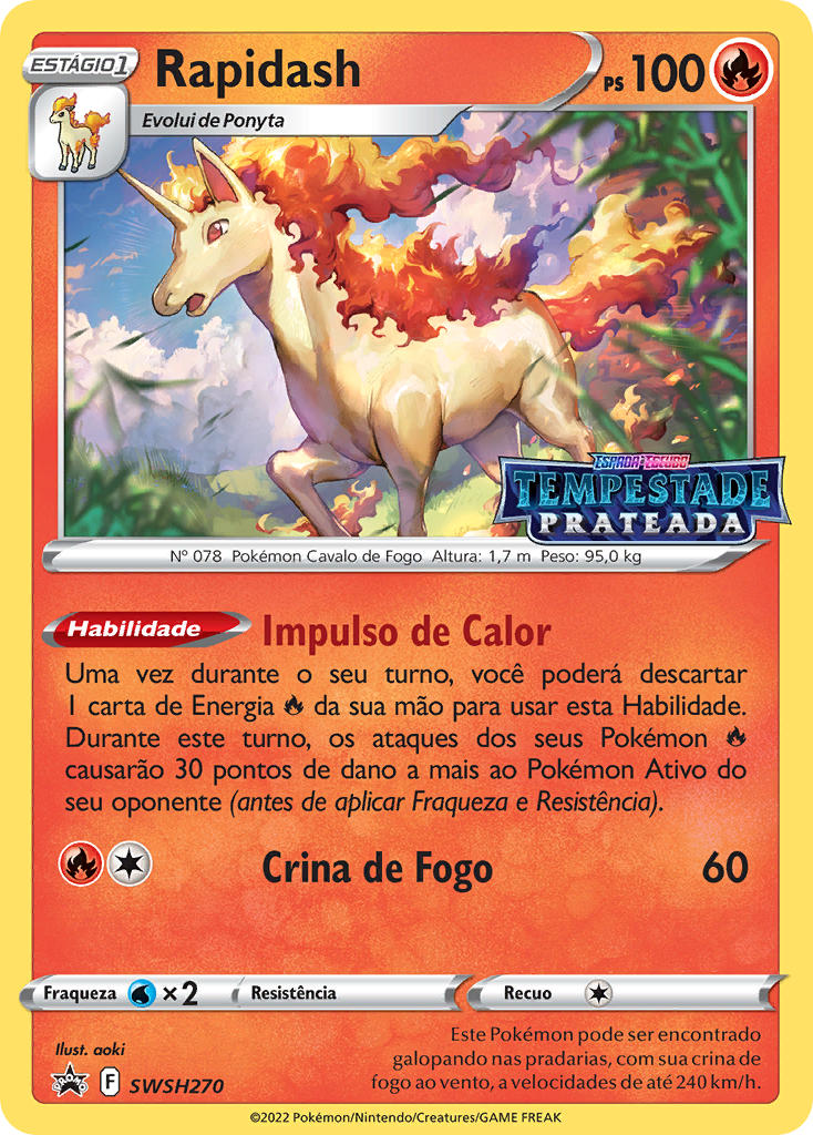 Rapidash SWSH270 — Sword & Shield Promos (Portuguese Pokémon TCG card)