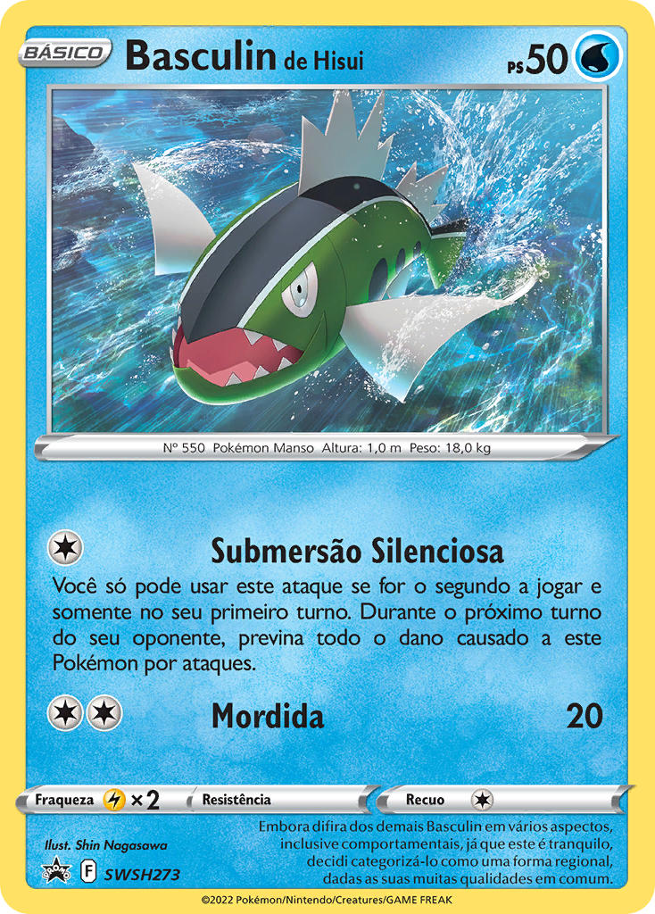 Basculin de Hisui SWSH273 — Sword & Shield Promos (Portuguese Pokémon TCG card)